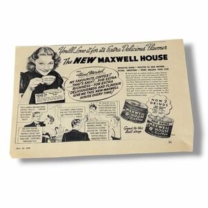 1939 The New Maxwell House You'll Love it for its Extra Delicious Flavor Ad AE